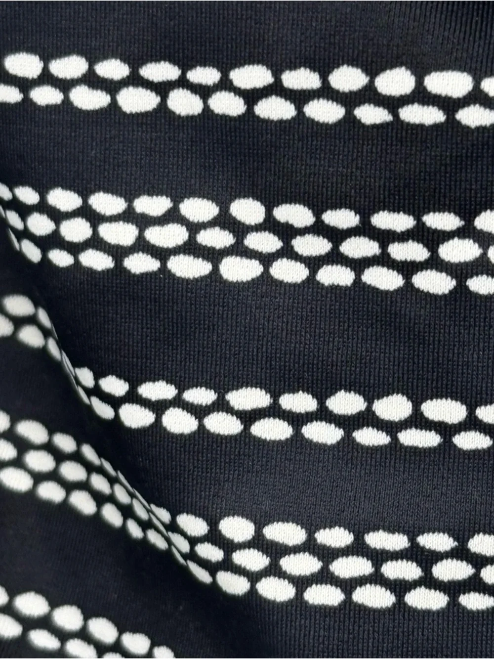 LL Bean 12 Black/White Nylon/Elastane Striped One Piece UPF 50+ Bathing Suit